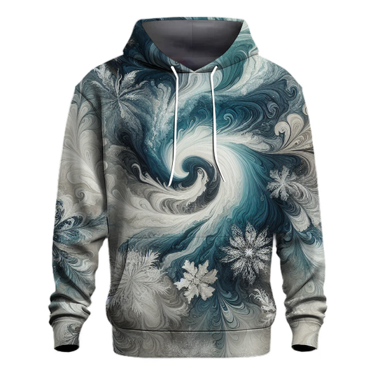 Winter Frost Tie-dye Design Hoodie