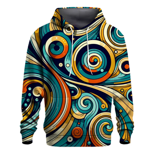 Funky Retro Spirals Hoodie