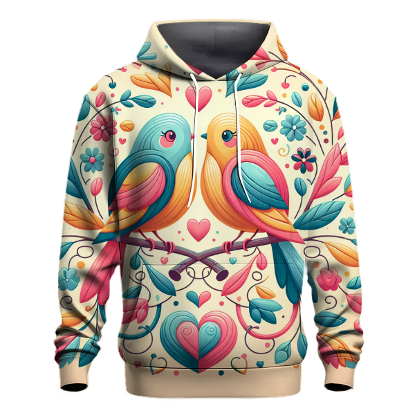 Vibrant Love Birds Hoodie