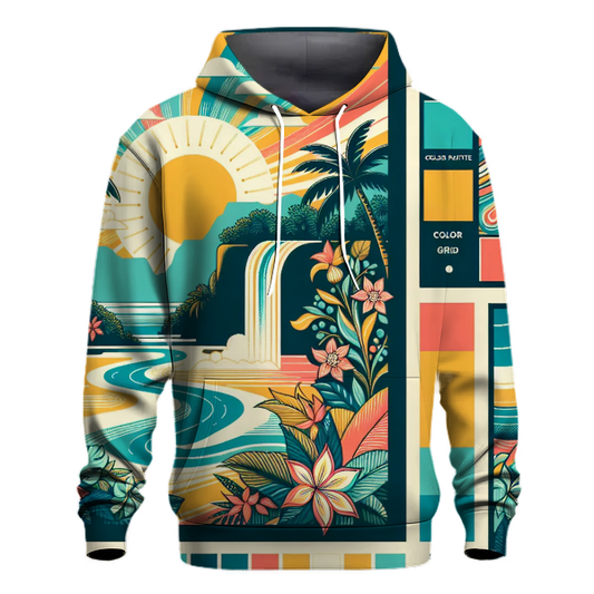 Tropical Paradise Palette Hoodie Pullover Hoodies