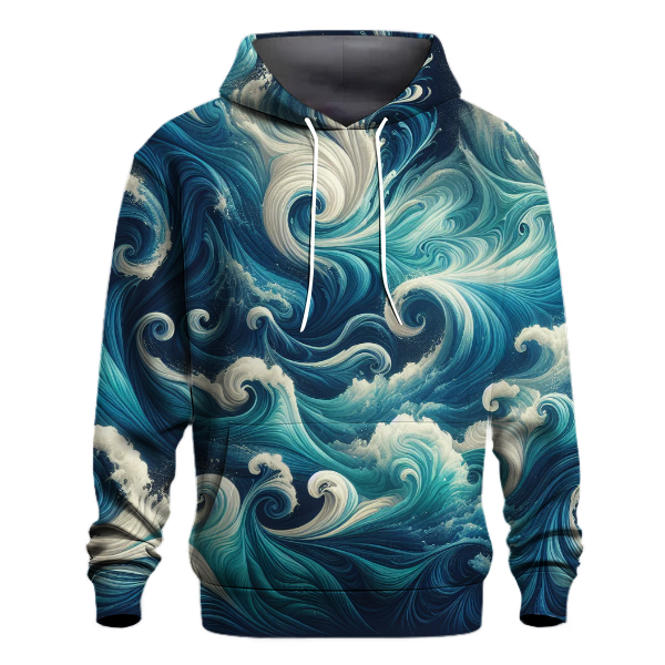 Electric Ocean Waves Hoodie