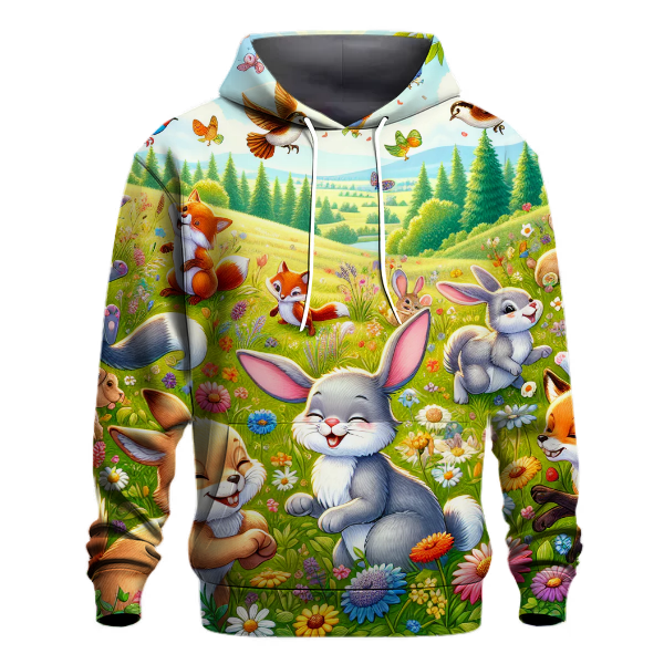 Playful Animal Friends Hoodie