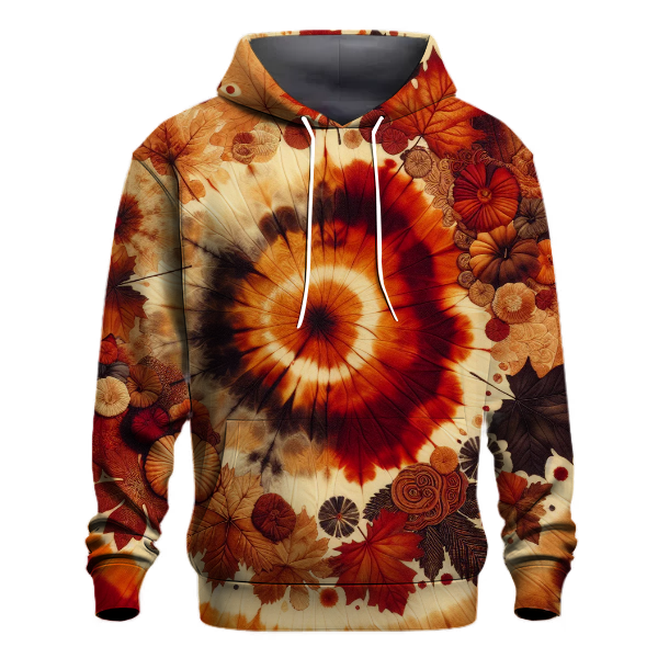 Rustic Autumn Tie-Dye Hoodie