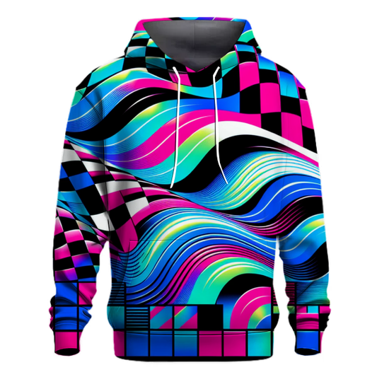 Bold Checkerboard Style Hoodie