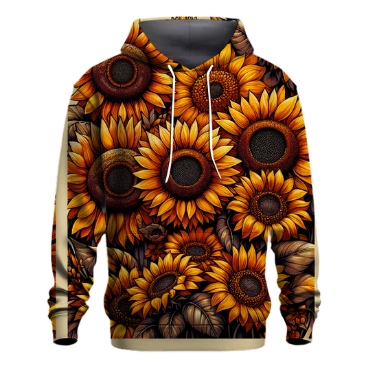 Retro Sunflower Delight Hoodie