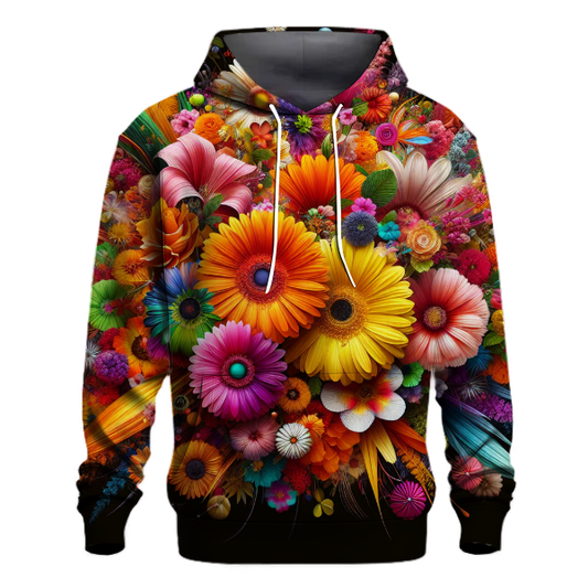 Vintage Flower Burst Hoodie Hoodies Fashion