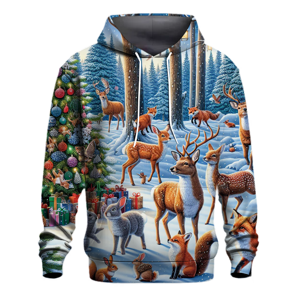 Frosty Forest Friends Gathering Hoodie