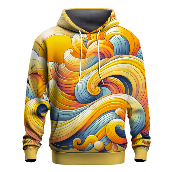 Retro Sunshine Swirls Hoodie