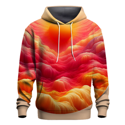 Coral Sunset Tie-dye Design Hoodie