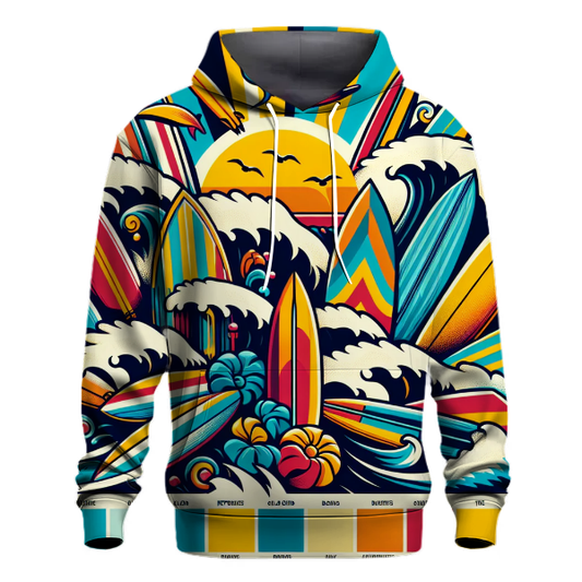 Playful 70s Surfing Hoodie