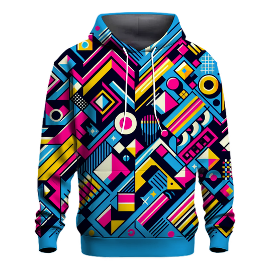 Vivid 80s Geometry Hoodie