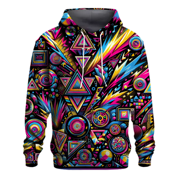 Radical 80s Patterns Hoodie