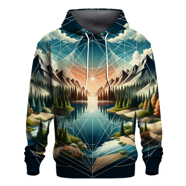 Nature's Geometric Harmony Hoodie