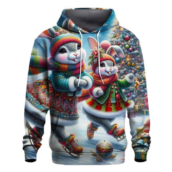 Joyful Christmas Bunnies Hoodie