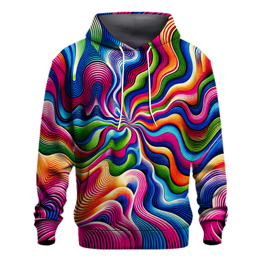 Neon Retro Lines Hoodie