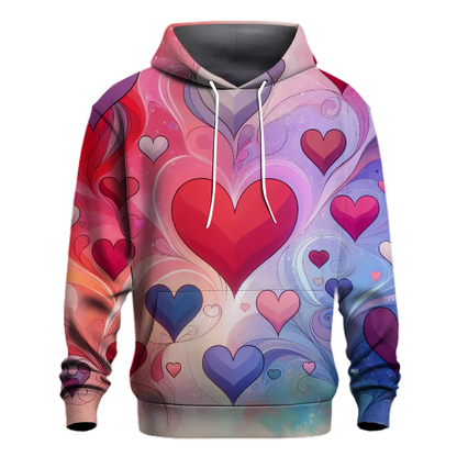 Retro Love Hearts Hoodie