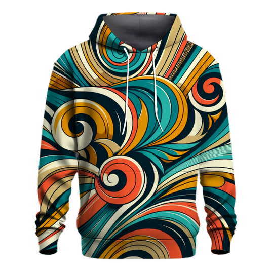 Retro Swirl Symphony Hoodie