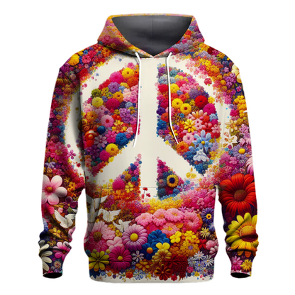 Peace and Love in Bloom Hoodie