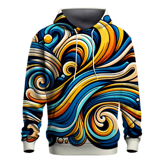 Bold Abstract Waves Hoodie