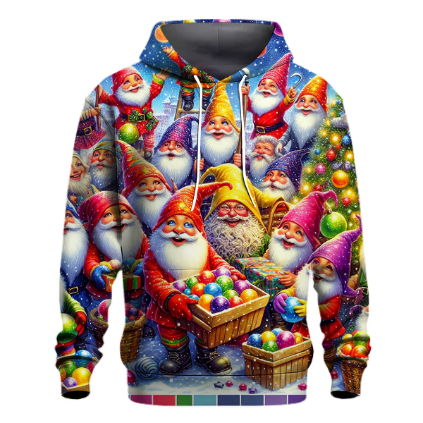 Festive Gnomes on a Mission Hoodie