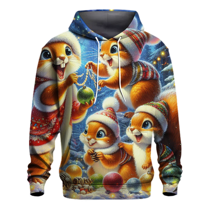 Nutty Christmas Squirrels Hoodie