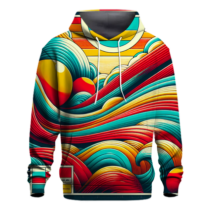 Colorful Retro Waves Hoodie