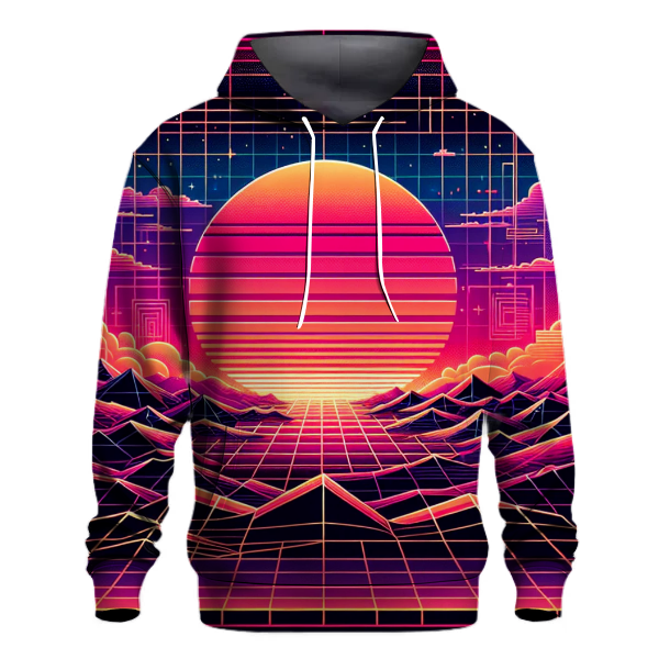 Electric Synthwave Sunset Hoodie