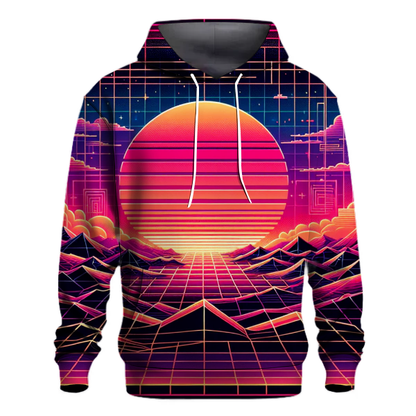 Electric Synthwave Sunset Hoodie