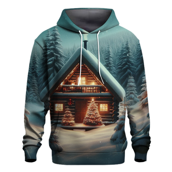 Snowy Cabin Christmas Eve Hoodie