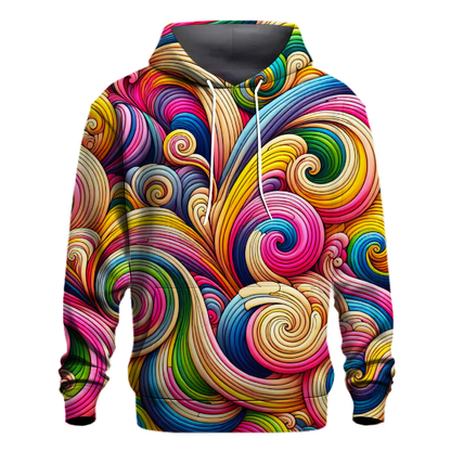 Colorful 70s Swirls Hoodie