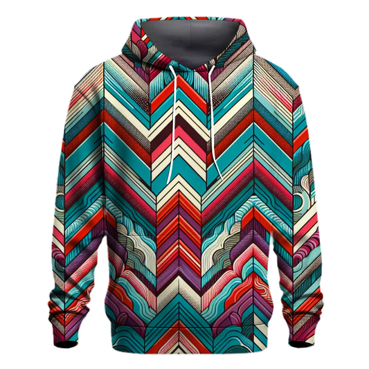 Funky Chevron Burst Hoodie