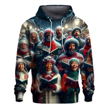 Christmas Carolers in Snow Hoodie