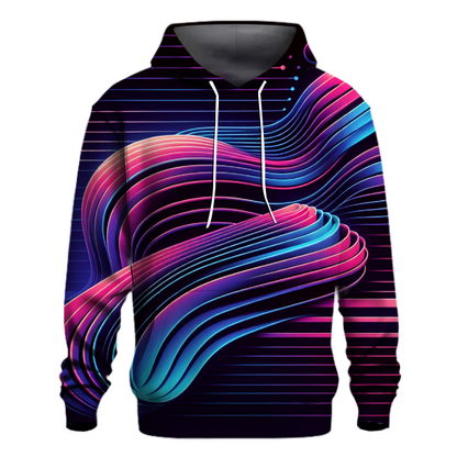 Retro Synthwave Lines Hoodie Custom Hoodies