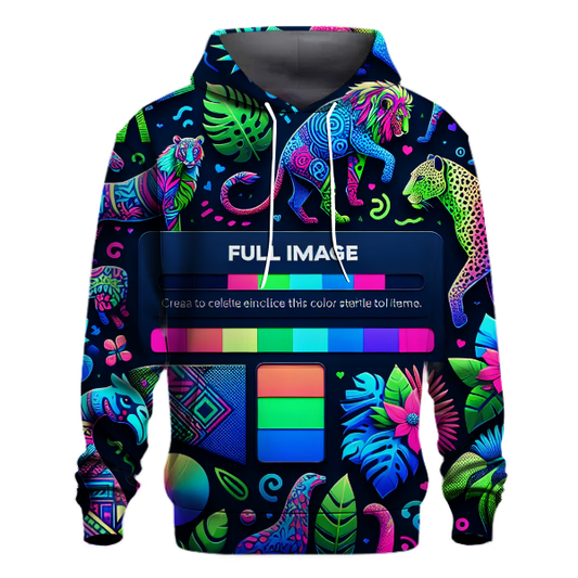 Neon Animal Print Hoodie