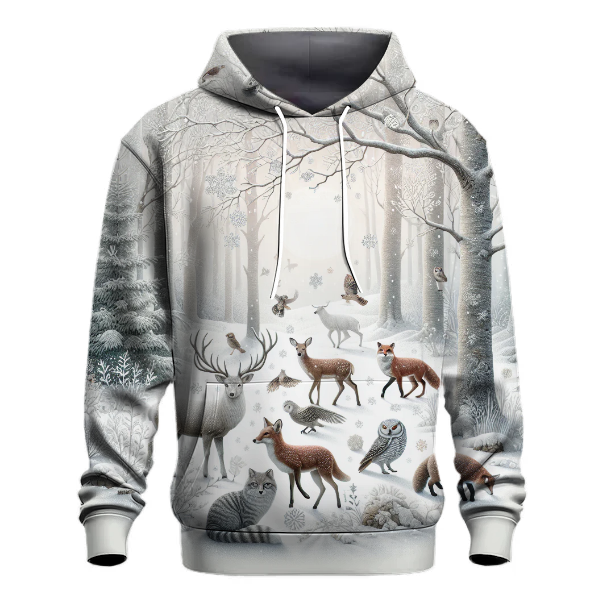 Frosted Woodland Animals Hoodie