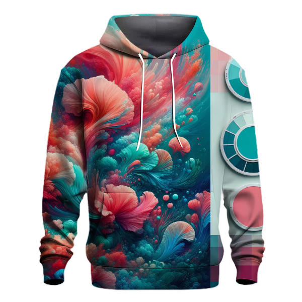 Coral Cove Tie-dye Design Hoodie