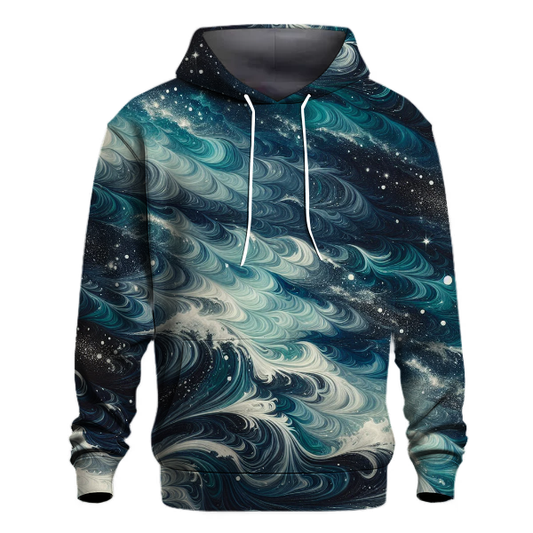 Starlit Voyage Tie-dye Design Hoodie Embroidered Hoodies