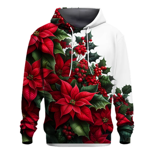 Festive Poinsettia Elegance Hoodie