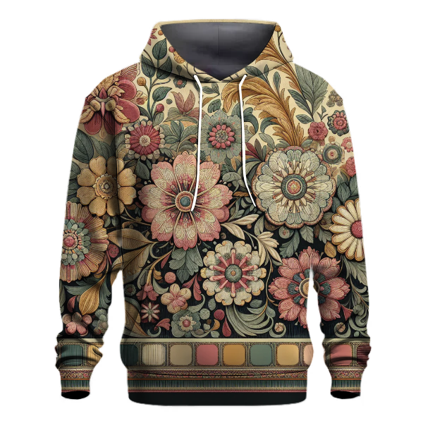 Vintage Floral Cascade Hoodie