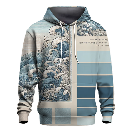 Elegant Ocean Waves Hoodie