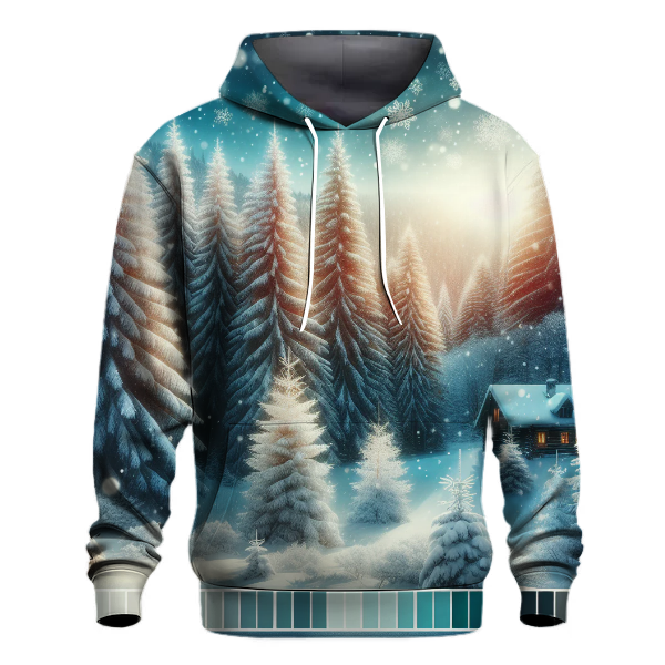 Glistening Snowy Forest Hoodie