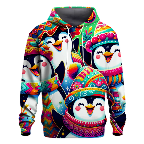 Joyful Christmas Penguins Hoodie