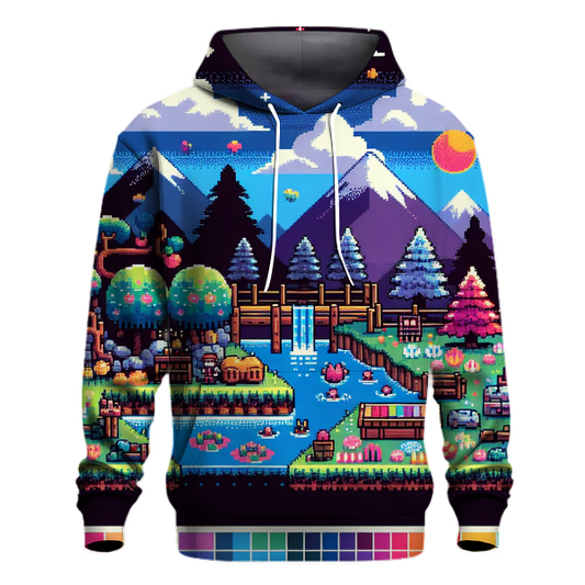 Retro Pixel Art World Hoodie