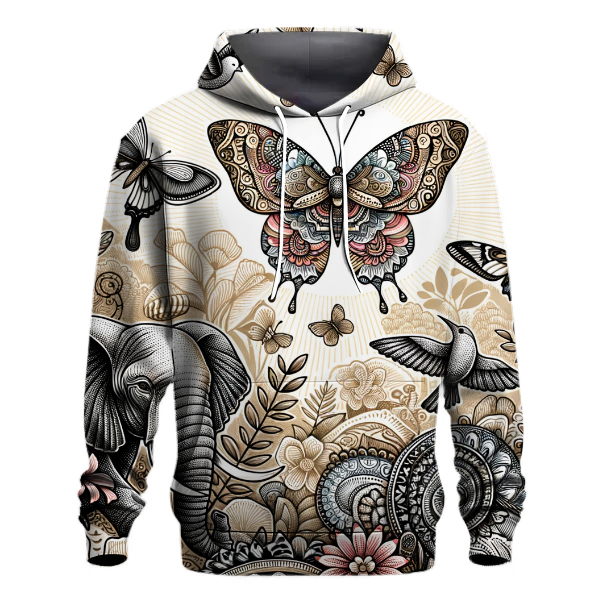 Charming Wildlife Patterns Hoodie