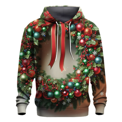 Merry Christmas Wreath Hoodie