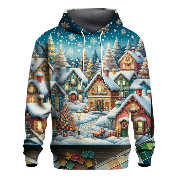 Whimsical Holiday Village Hoodie