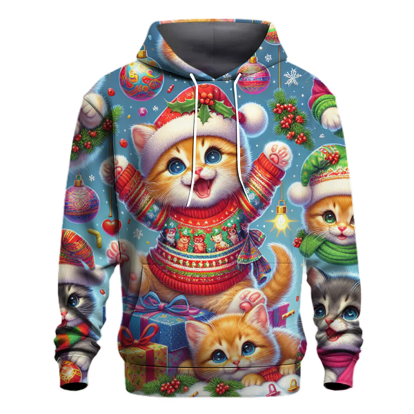 Joyful Christmas Kittens Hoodie