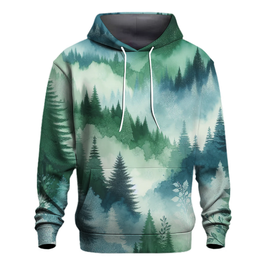 Frosted Fern Tie-dye Design Hoodie