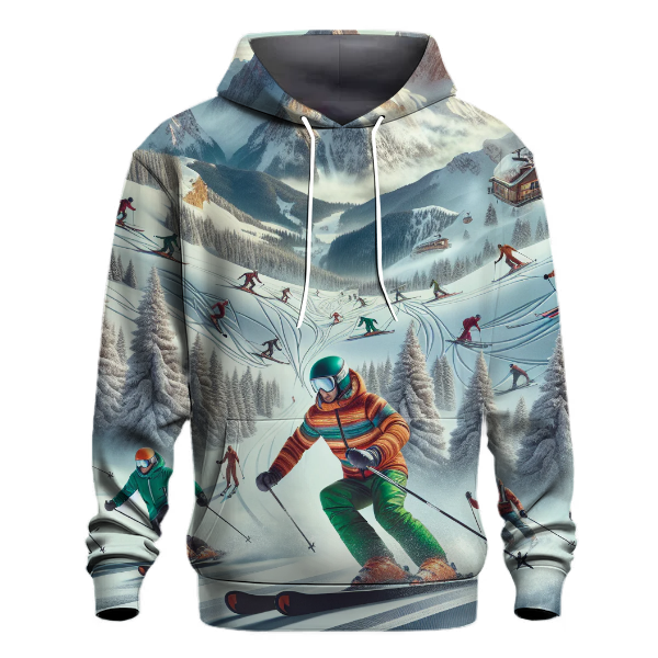 Skiing Alpine Adventure Hoodie