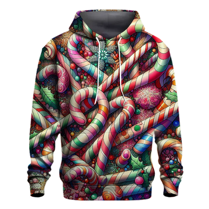 Classic Christmas Candy Canes Hoodie